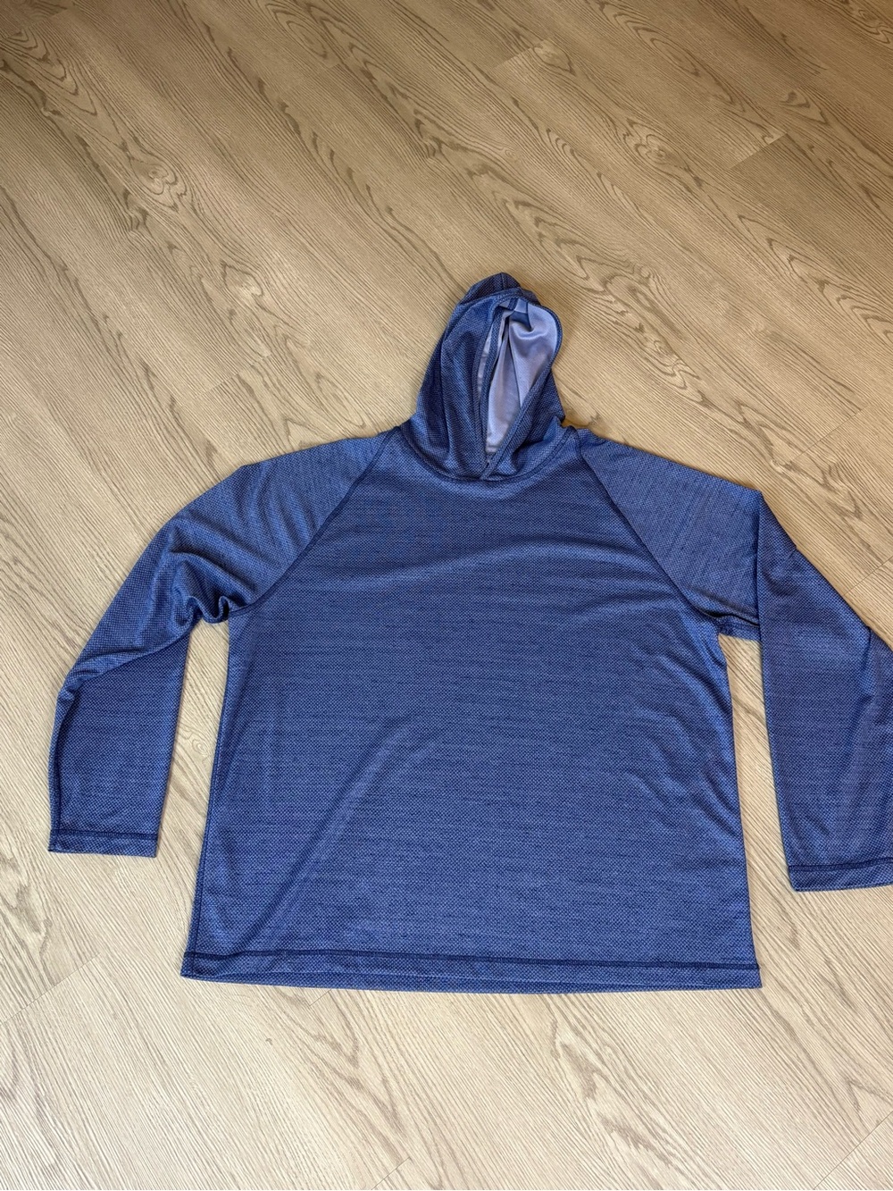 Roundtree & Yorke Slate Blue Performance Hooded Pullover